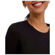 Falke tijdloze katoenen korte bodysuit met ronde hals - zwart