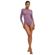 Falke Tijdloze katoenen korte bodysuit met ronde hals - Magnolia Lila