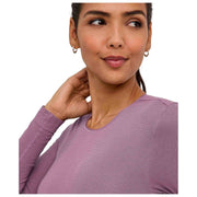 Falke Tijdloze katoenen korte bodysuit met ronde hals - Magnolia Lila