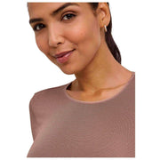 Falke Tijdloze katoenen korte bodysuit met ronde hals - Milkshake Brown