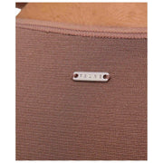 Falke Tijdloze katoenen korte bodysuit met ronde hals - Milkshake Brown