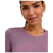 Falke Tijdloze katoenen stringbodysuit met ronde hals - Magnolia Lila