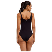 Falke tijdloze katoenen tankshort bodysuit - zwart