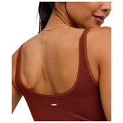 Falke tijdloze katoenen tankshort bodysuit - Mink Brown