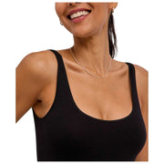 Falke tijdloze katoenen tankstringbodysuit - zwart
