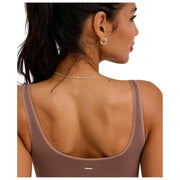 Falke Tijdloze katoenen tankstringbodysuit - Milkshake Brown