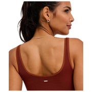 Falke Tijdloze katoenen tankstringbodysuit - Mink Brown