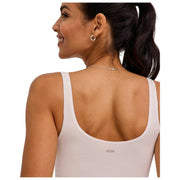 Falke Tijdloze katoenen tankstringbodysuit - Parelwit