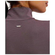 Falke tijdloze katoenen stringbody met col met col - ijzergrijs