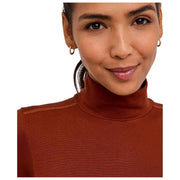 Falke Tijdloze katoenen stringbody met col en col - Mink Brown