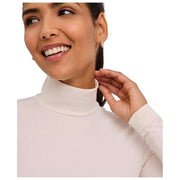 Falke Tijdloze katoenen stringbody met col en col - Parelwit