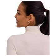 Falke Tijdloze katoenen stringbody met col en col - Parelwit