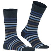 Falke Tinted Stripe Socks - Dark Navy