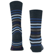 Falke Tinted Stripe Socks - Dark Navy