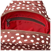 Roka Willesden grote crossbodytas van gerecycled canvas - Bruine vlek