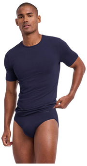 Falke Daily Naadloos T-shirt met ronde hals - Midnight Navy