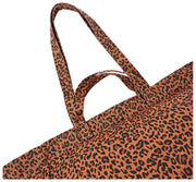 Roka Marylebone grote katoenen canvas oversized draagtas - Mini Luipaardbruin