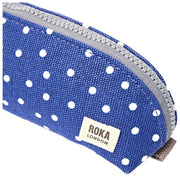 Roka Tate klein katoenen canvas tasje - Marineblauw Polka Dot