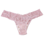 Hanky Panky 3-pack originele Rise strings met handtekening kant - Blozend roze/marineblauw/Celeste blauw