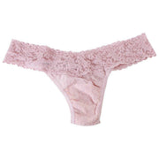 Hanky Panky 3-pack originele Rise strings met handtekening kant - Blozend roze/marineblauw/Celeste blauw