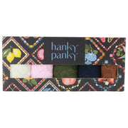 Hanky Panky 5-pack kenmerkende kanten strings met lage taille - Marshmallow/Bliss/Boysenberry/Marineblauw/Macchiato