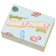 Hanky Panky Signature Lace Low Rise Matchbox 3-pack string - Gedeeltelijk bewolkt blauw/koel lavendel/koraal