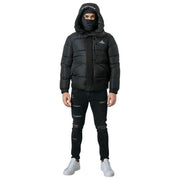 Helvetica Mountain Pioneers Barnes parkajack met capuchon - zwart