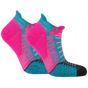 Hilly Active Socklets - Fluo Pink/Teal Green