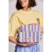 Hindbag Alix Extra Grote Toilettas - Groen/Parma Strepen