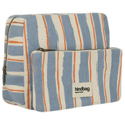 Hindbag Alix Extra Grote Toilettas - Oranje/Blauwe Strepen