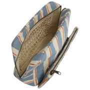 Hindbag Alix Extra Grote Toilettas - Oranje/Blauwe Strepen