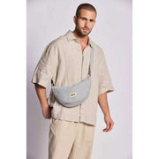 Achtertas Andrea Half Moon Bag - Blauwe Strepen