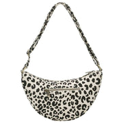 Achtertas Andrea Half Moon Bag - Luipaard Off White