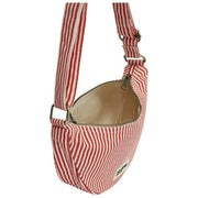 Achtertas Andrea Half Moon Bag - Rode Strepen