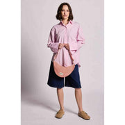 Achtertas Andrea Half Moon Bag - Rode Strepen