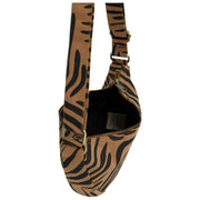 Achtertas Andrea Half Moon Bag - Zebra Kaneelbruin
