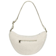 Achtertas Andrea Teddy Half Moon Bag - Arctic White