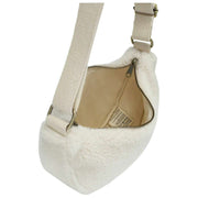 Achtertas Andrea Teddy Half Moon Bag - Arctic White