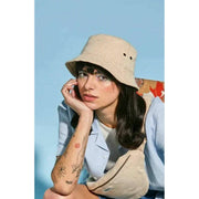 Achtertas Bob Bucket Hat - Jute Beige