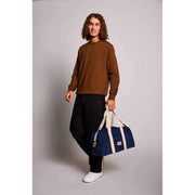 Achtertas Charlie Bowlingtas - Fluweel Marineblauw