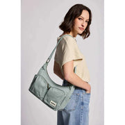 Hindbag Emile Multi Pocket Schoudertas - Saliegroen