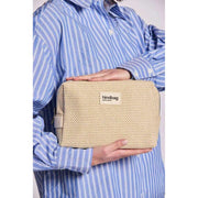 Hindbag Leon Geweven Toilettas - Nude Beige