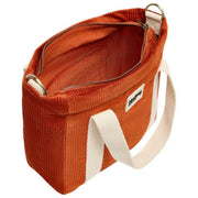 Achtertas Louise Square Crossbody Tas - Fluweel Baksteen Oranje