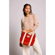 Achtertas Louise Square Crossbody Tas - Fluweel Baksteen Oranje