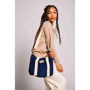 Achtertas Louise Square Crossbody Tas - Fluweel Marineblauw