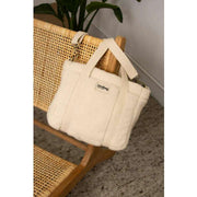 Achtertas Louise Square Teddy Crossbody Tas - Arctic White