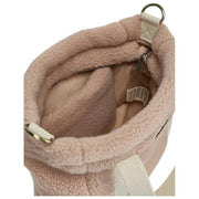Achtertas Louise Square Teddy Crossbody Tas - Poederroze