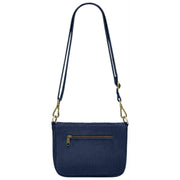 Hindbag Margault Schoudertas - Fluweel Marineblauw
