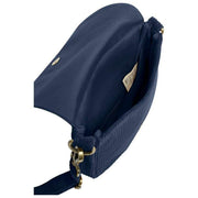 Hindbag Margault Schoudertas - Fluweel Marineblauw