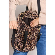 Hindbag Paul draagtas van imitatiebont - Luipaardbruin